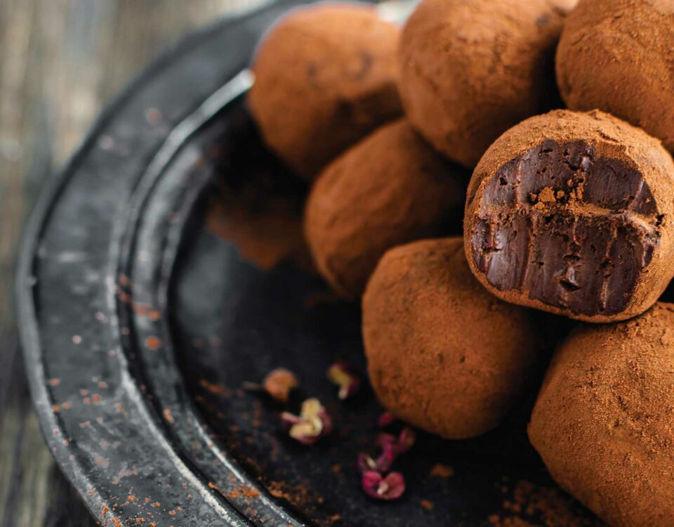 tartufini al cioccolato e tartufo